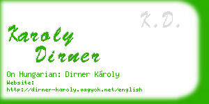 karoly dirner business card